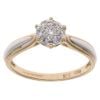 18ct Yellow And White Gold 0.26ct Brilliant Cut Diamond Cluster Ring