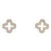 9ct Yellow Gold Cubic Zirconia Openwork Petal Stud Earrings