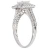 18ct White Gold 1.00ct Princess And Brilliant Cut Diamond Cluster Ring