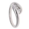 18ct White Gold 0.20ct Brilliant Cut Diamond Trilogy Ring