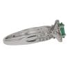 9ct White Gold 0.31cts Diamond And Emerald Ring