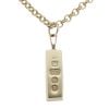 9ct Yellow Gold Ingot Pendant And Chain 18"