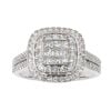 18ct White Gold 1.00ct Diamond Cluster Ring