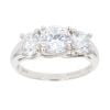 Platinum Three Stone Cubic Zirconia Ring