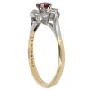 18ct Yellow Gold 0.05ct Diamond and Ruby Cluster Ring
