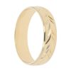 18ct Yellow Gold Patterned Wedding Band 4.9mm