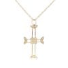 9ct Yellow Gold Celtic Cross Pendant And Chain 18"