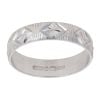 9ct White Gold Patterned Wedding Ring 4.8mm