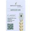 14ct Yellow Gold Monaco Curb Classic Cubic Zirconia Pave Lock Chain 16"