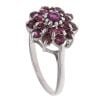 9ct White Gold Ruby Cluster Ring