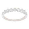 9ct White Gold 0.50ct Brilliant Cut Diamond Half Eternity Ring