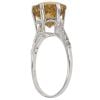 9ct White Gold Cubic Zirconia and Citrine Solitaire Ring