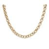 9ct Yellow Gold Patterned And Plain Belcher Chain 20"