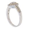 9ct Yellow And White Gold 0.25ct Brilliant Cut Diamond Cluster Ring