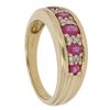 18ct Yellow Gold Ruby And Diamond Half Eternity Ring