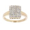9ct Yellow Gold 0.45ct Brilliant Cut Diamond Cluster Ring
