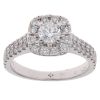 18ct Yellow Gold 0.83ct Brilliant Cut Diamond Cluster Ring
