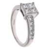 18ct White Gold 1.50ct Princess Cut Diamond Cluster Ring