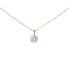 9ct Yellow Gold 0.28cts Diamond Cluster Pendant And 16" Chain by Anya Belle