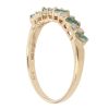 18ct Yellow Gold 0.10ct Diamond and Emerald Dress Ring