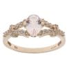 9ct Yellow Gold Cubic Zirconia and Morganite Ring