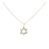 9ct Yellow Gold Star Of David Pendant And Belcher 24"