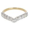 18ct Yellow Gold 0.70ct Brilliant Cut Diamond Wishbone Ring