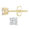 9ct Yellow Gold Diamond Earrings