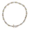 9ct Yellow And White Gold 0.25ct Brilliant Cut Diamond Bracelet 7"