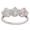 18ct White Gold 3.15ct Brilliant Cut Diamond Trilogy Ring
