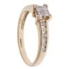 9ct Yellow Gold 0.33ct Princess Cut Diamond Cluster Ring