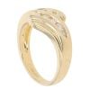 18ct Yellow Gold 0.30ct Brilliant Cut Diamond Wave Ring