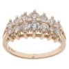 14ct Yellow Gold 1.00ct Brilliant Cut Diamond Cluster Ring