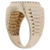 9ct Yellow And White Gold Cubic Zirconia Cluster Ring