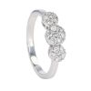 9ct White Gold Diamond Triple Cluster Ring by Anya Belle