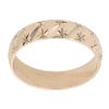 9ct Yellow Gold Diamond Cut Patterned Wedding Band 4.6mm