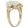 9ct Yellow Gold 0.03ct Diamond and Pearl Fancy Ring