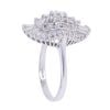 14ct White Gold 2.25ct Brilliant And Baguette Cut Diamond Cluster Ring
