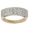 18ct Yellow Gold 0.55ct Brilliant Cut Diamond Two Row Ring