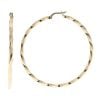 14ct Yellow Gold Twist Hoop Earrings