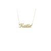 9ct Yellow Gold Personalised Script Name Necklace