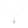9ct Yellow Gold 0.50ct Diamond Pear Shaped Pendant and Chain 18"