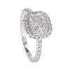 9ct White Gold Diamond Cluster Ring by Anya Belle