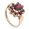 9ct Yellow Gold Garnet Cluster Ring