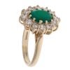 9ct Yellow Gold Cubic Zirconia And Chalcedony Cluster Ring