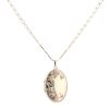 9ct Yellow Gold Floral Patterned Locket And Chain 20"