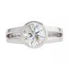 18ct White Gold 2.02ct Rub over Diamond Solitaire Ring