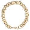 9ct Yellow Gold Patterned and Plain Belcher Bracelet 9"