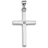 9 Carat White Gold 5pts Diamond Cross