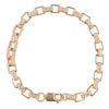 9ct Yellow Gold Patterned Square Belcher Bracelet 9"